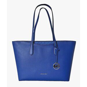 New Michael Kors Arden Large Top-Zip Tote Bag Galaxy Blue